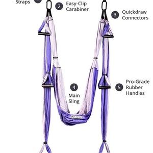 Yoga Body Trapeze Swing/Sling/Inversion with mounting hardware for ceiling mount
